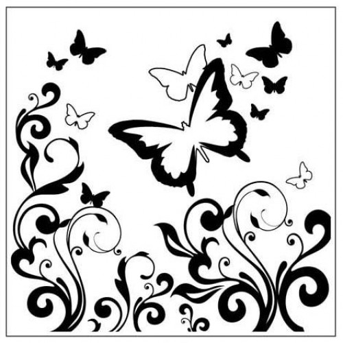 Папка за релеф - Crafts Too Embossing Folder BUTTERFLIES SQUARE